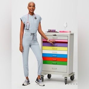 FIGS Rafaela Scrubjumpsuit Dusty Blue